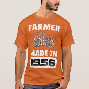 Vintage Farmer Born In 1956 67 Years Old Fathers D T-Shirt