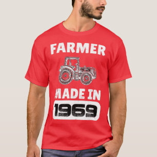 Vintage Farmer Born In 1969 54 Years Old Fathers D T-Shirt