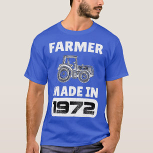 Vintage Farmer Born In 1972 51 Years Old Fathers D T-Shirt