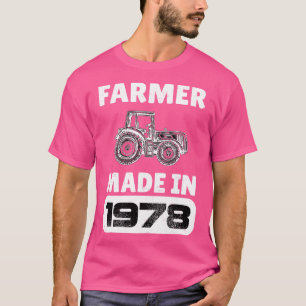 Vintage Farmer Born In 1978 45 Years Old Fathers D T-Shirt