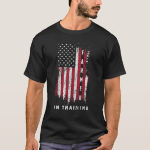 Vintage Farmer in Training USA Flag Patriotic Farm T-Shirt