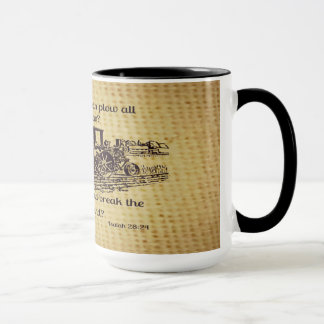 Vintage Farmer Isaiah 28 coffee mug