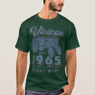Vintage Farmer Tractor established 1965 57th Birth T-Shirt