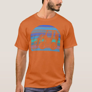 Vintage Farmer Tractor Retro Farmer Tractor Silhou T-Shirt