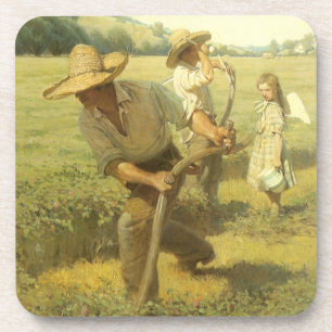 Vintage Farmers, Back to the Farm by NC Wyeth Coaster