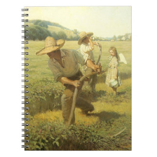 Vintage Farmers, Back to the Farm by NC Wyeth Notebook