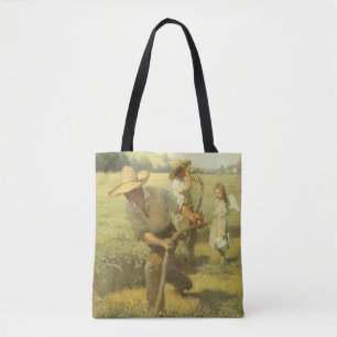 Vintage Farmers, Back to the Farm by NC Wyeth Tote Bag