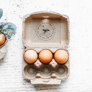 Vintage Farmhouse Duck Egg Carton Stamp