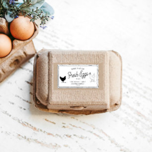 vintage farmhouse egg carton Label