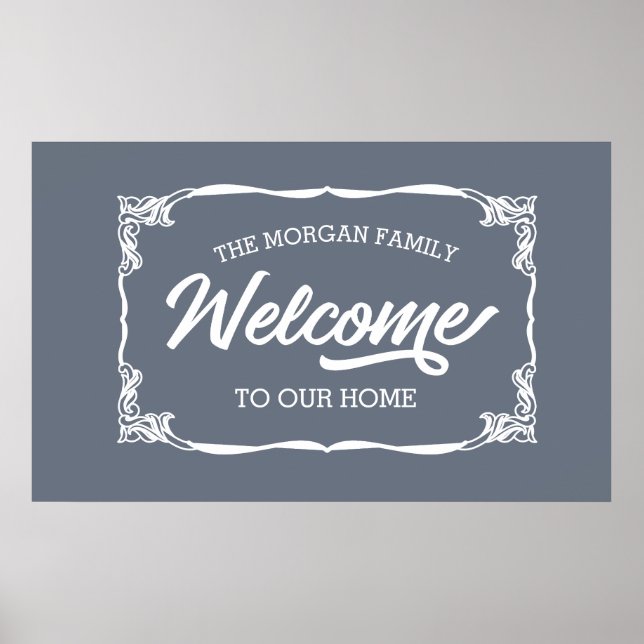 vintage farmhouse family welcome poster (Front)