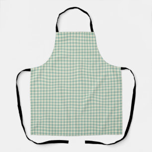 Vintage Farmhouse Gingham, Blue & Beige Apron