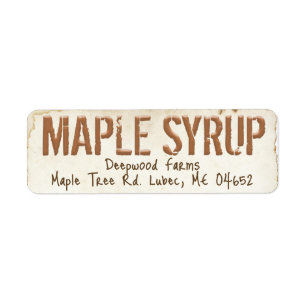 Vintage Farmhouse Maple Syrup Jar Label