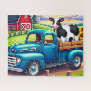 Vintage Farmhouse Truck Jigsaw Puzzle