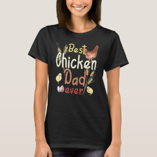 Vintage Farmhouse Watercolour Best Chicken Dad Eve T-Shirt