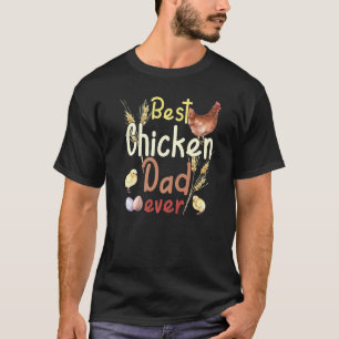 Vintage Farmhouse Watercolour Best Chicken Dad Eve T-Shirt