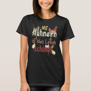 Vintage Farmhouse Watercolour With chickens life i T-Shirt