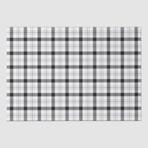 Vintage farmhouse white and black plaid pattern tissue paper