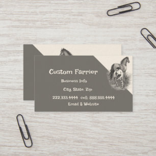 Vintage Farrier Horse Shoeing Hoof Trimming Business Card