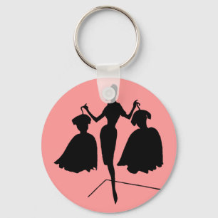Vintage Fashiion Silhouette Key Ring