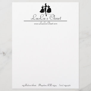 Vintage Fashiion Silhouette Personalised Letterhead