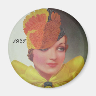 Vintage Fashion 1933 Magnet