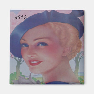 Vintage Fashion 1934 Magnet