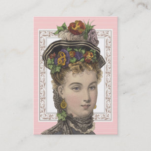 Vintage Fashion Beautiful Victorian Lady Business Card