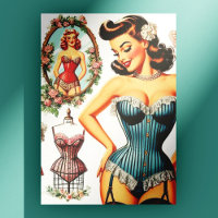 Vintage Fashion Corset Pin Up