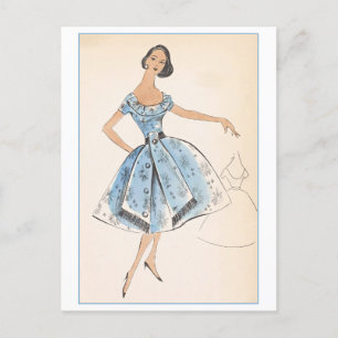 Vintage Fashion Design for Dress, Creators Studios Postcard