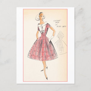 Vintage Fashion Design for Dress, Creators Studios Postcard