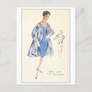 Vintage Fashion Design for Dress, Creators Studios Postcard