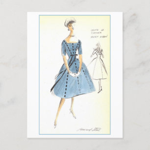 Vintage Fashion Design for Dress, Creators Studios Postcard