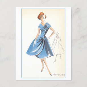 Vintage Fashion Design for Dress, Creators Studios Postcard