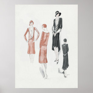 Vintage Fashion Illustration Poster