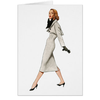 Vintage Fashion Image Blank Card