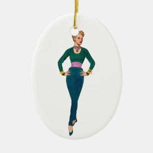 Vintage Fashion Image Ornament