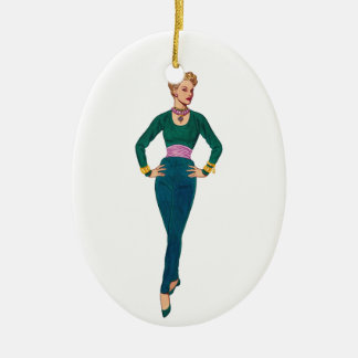 Vintage Fashion Image Ornament