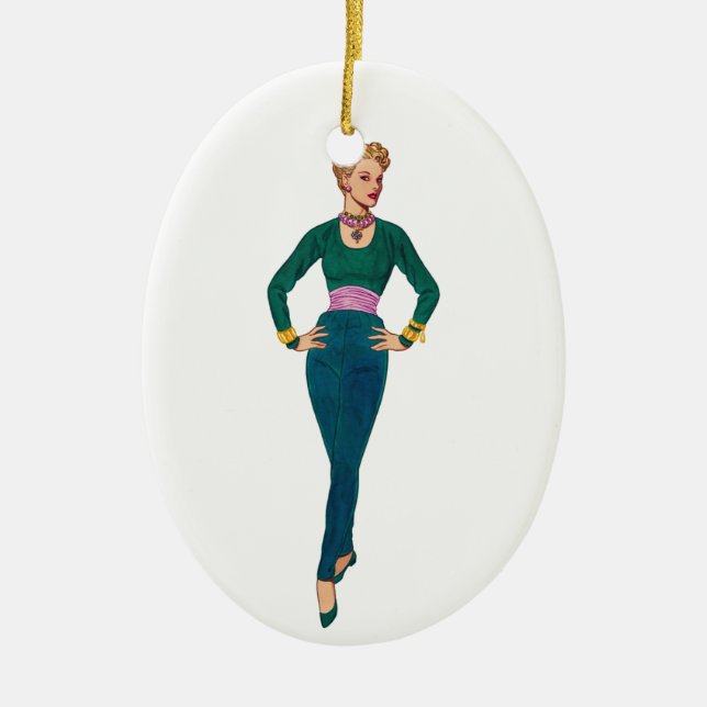 Vintage Fashion Image Ornament (Front)