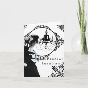 Vintage Fashion Insultant-notecard Card