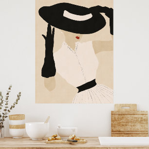 Vintage Fashion Model Poster