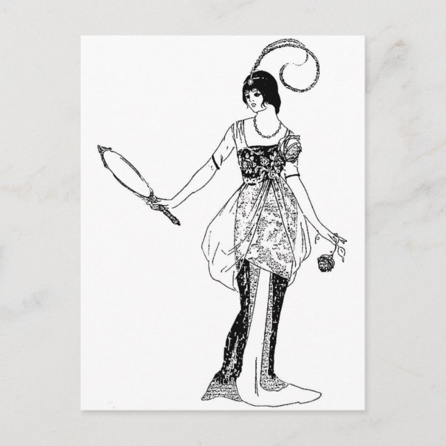 Vintage Fashion Postcard (Front)