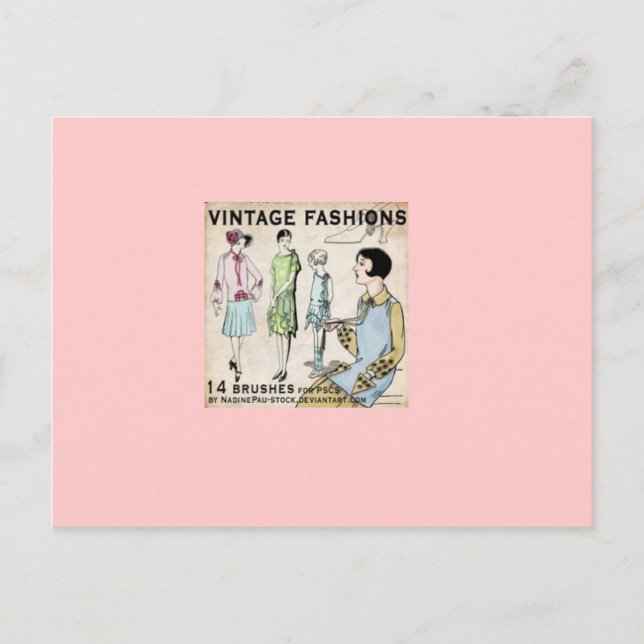 vintage fashion postcard (Front)