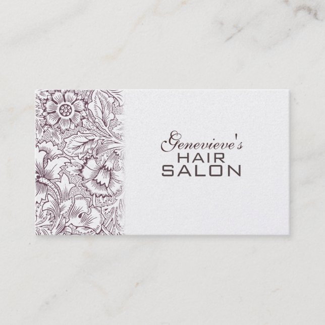 Vintage Fashion Salon Appointment Business Card (Front)