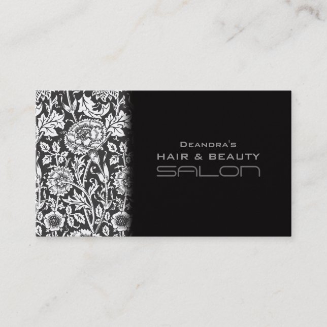 Vintage Fashion Salon Appointment Business Card (Front)