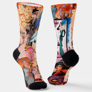 Vintage Fashion Scene  Socks