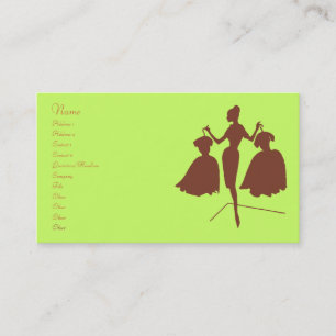 Vintage Fashion Silhouette Business Card