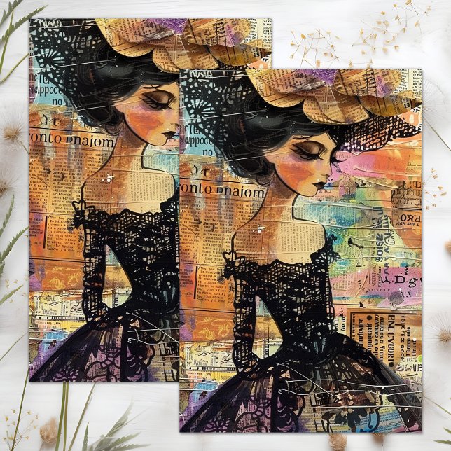 VINTAGE FASHION WOMAN DECOUPAGE TISSUE PAPER (VINTAGE FASHION WOMAN DECOUPAGE TISSUE PAPER)