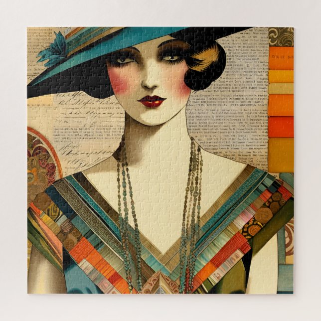 Vintage Fashion Woman Jigsaw Puzzle (Vertical)