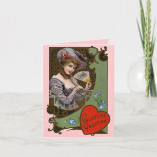 Vintage Fashionable Victorian Valentine's Day Card