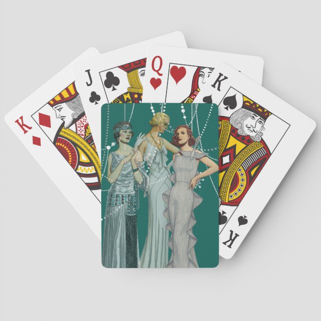 Vintage Fashionista Classic Playing Cards (Back)